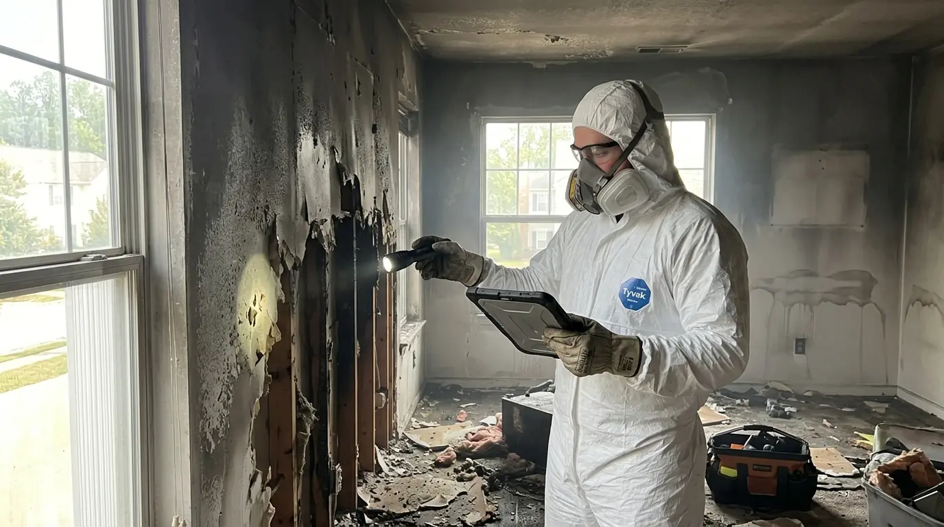 Fire Damage Assessment & Documentation in a Charlotte home