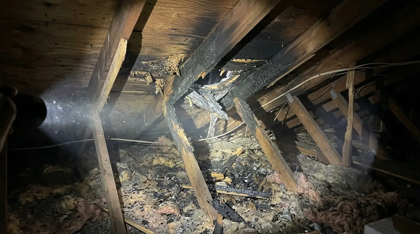 Lightning Strike Damage Restoration in a Charlotte home