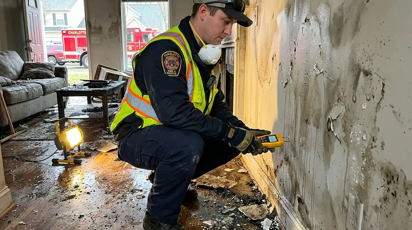 Emergency Response work in a Charlotte home