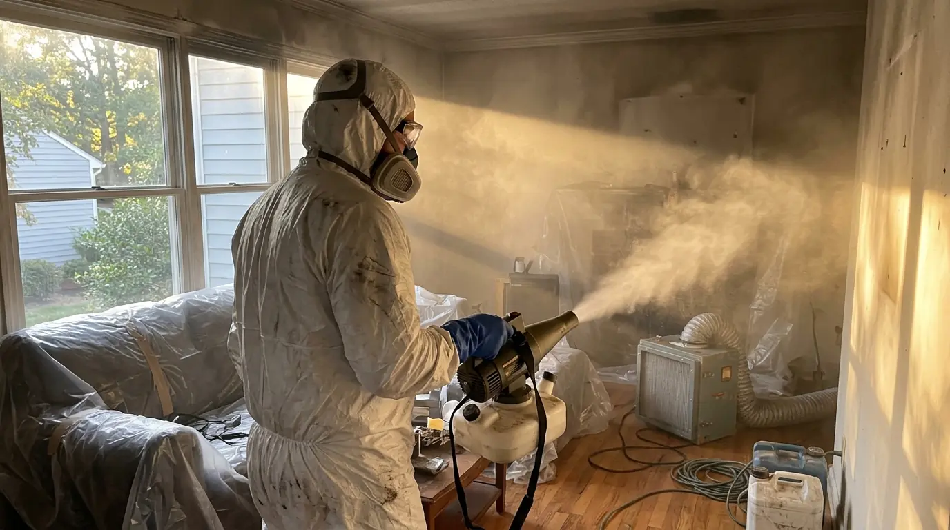 Smoke Odor Removal in a Charlotte home