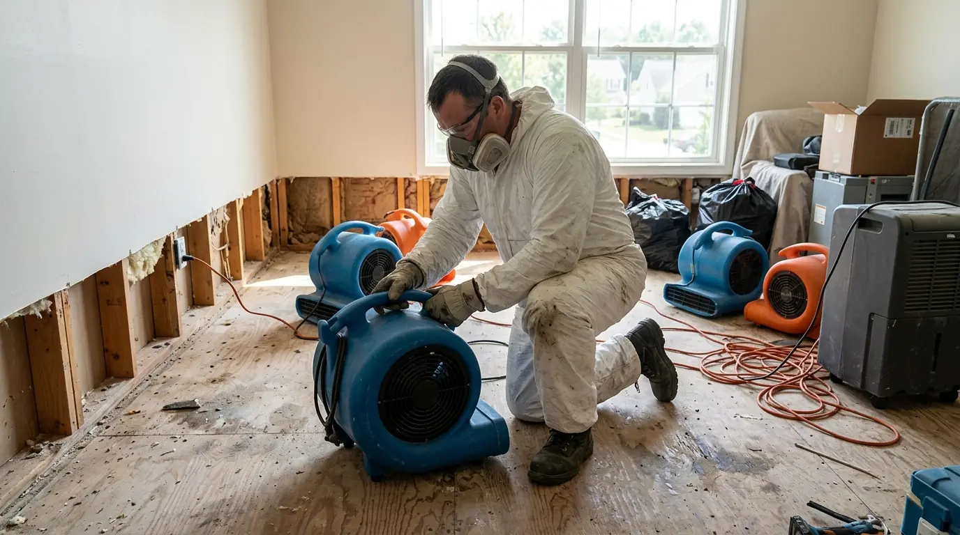 Water Damage Restoration in a Charlotte home