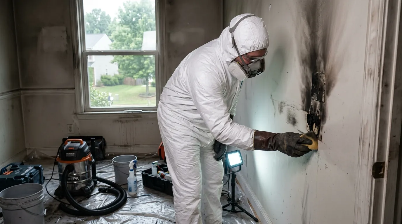 Electrical Fire Cleanup in a Charlotte home