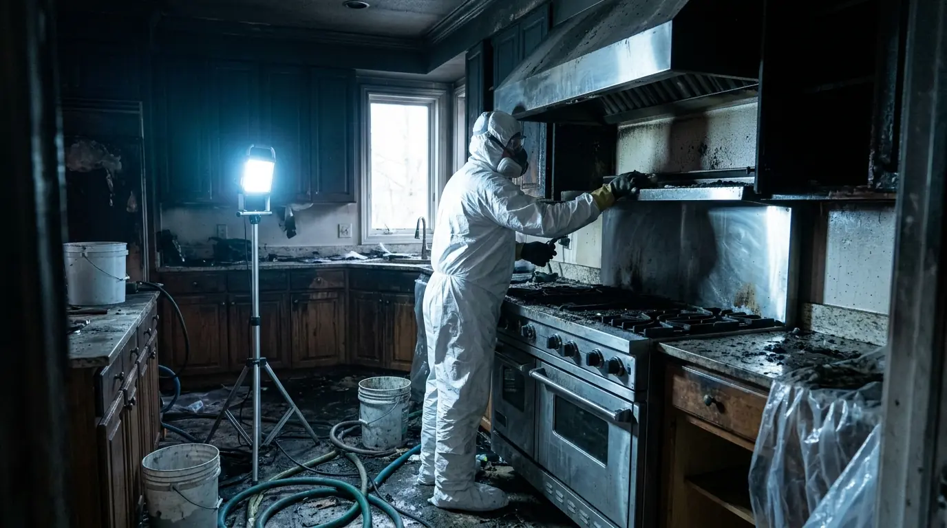 Restaurant & Commercial Kitchen Fire Cleanup in a Charlotte home
