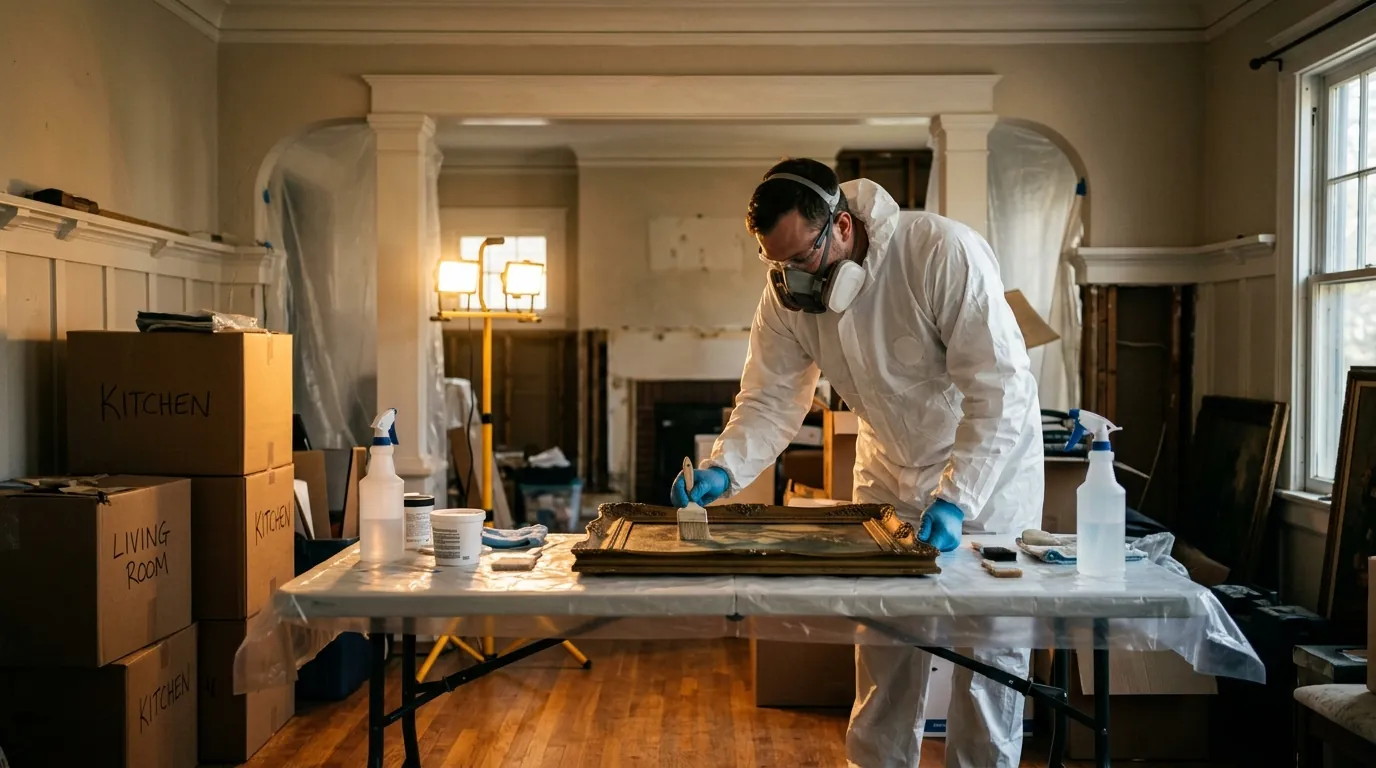 Contents Cleaning & Restoration in a Charlotte home