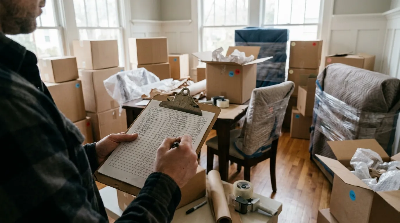 Room-by-Room Inventory and Photo Log on a Charlotte contents pack-out & storage job