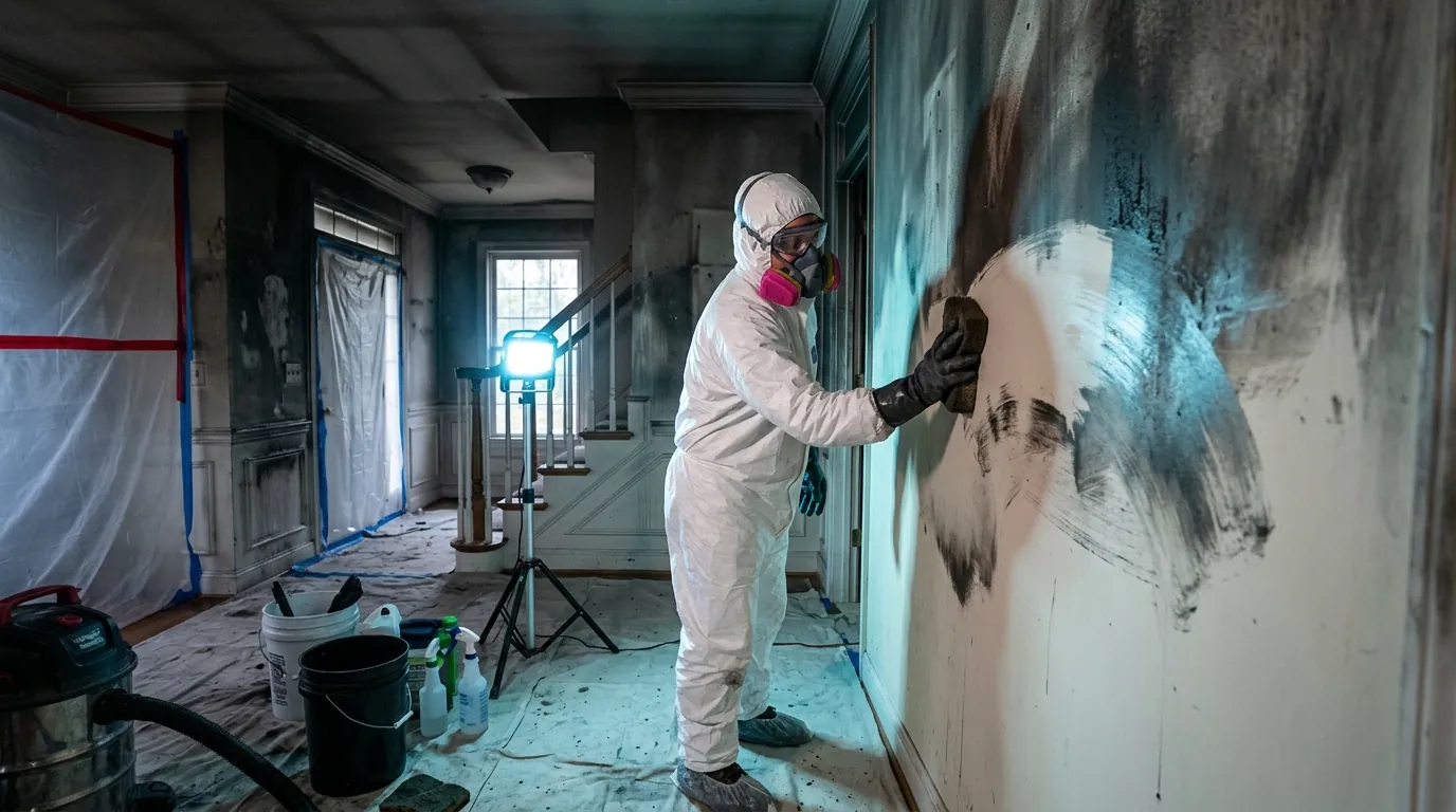 Soot Removal in a Charlotte home