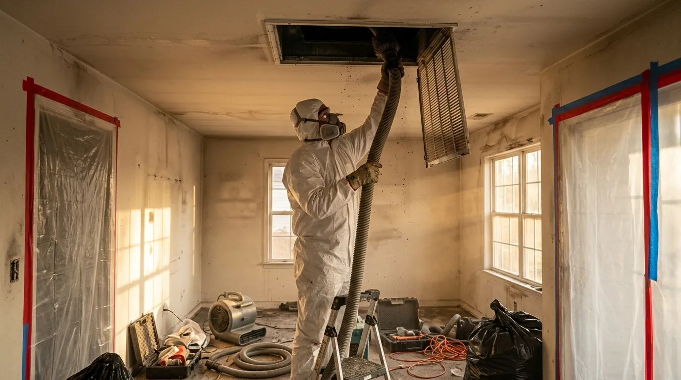 HVAC & Duct Cleaning After a Fire in a Charlotte home