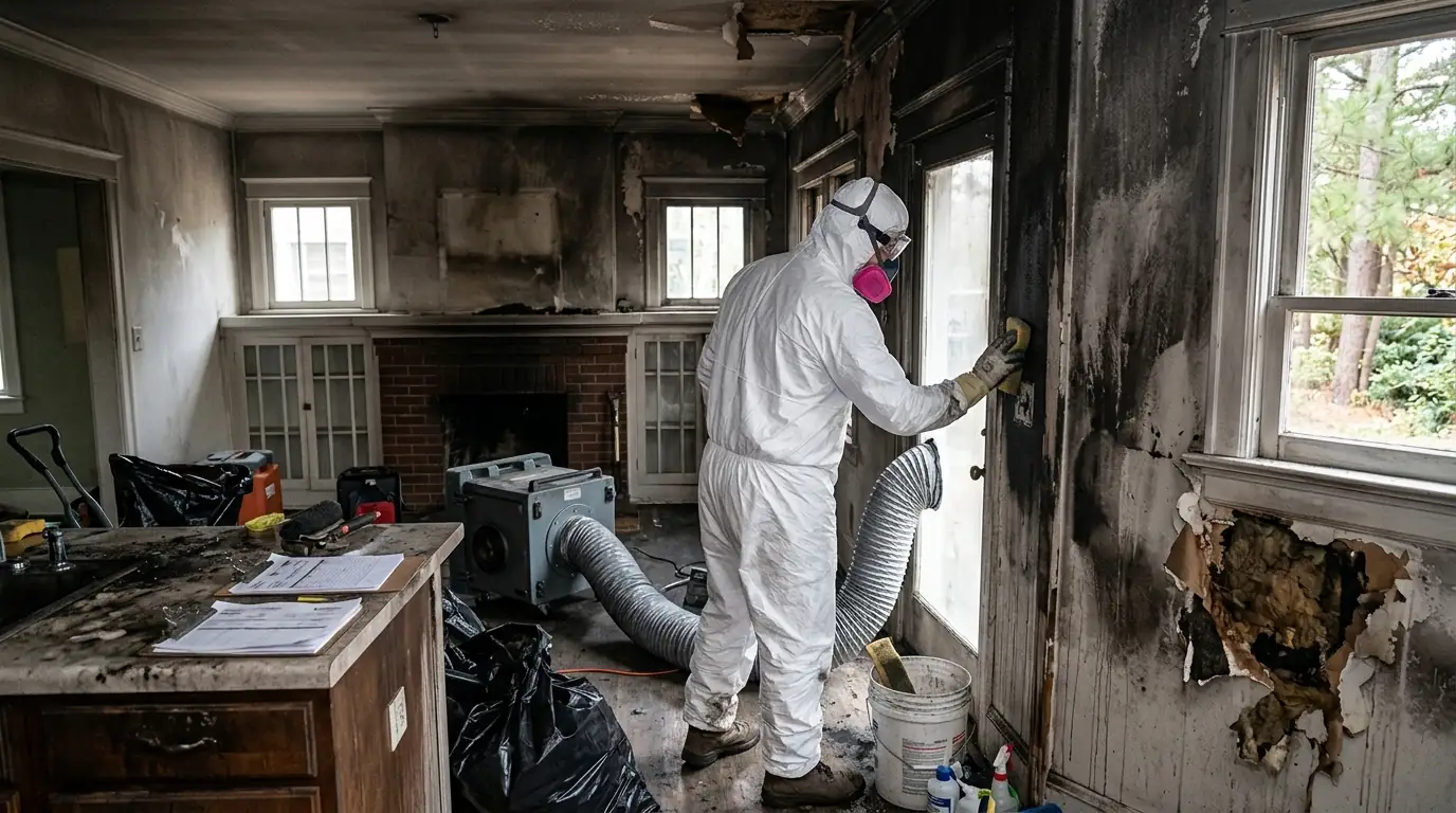Emergency Fire Damage Restoration in a Charlotte home