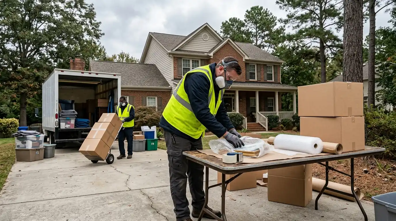 Contents Pack-Out & Storage in a Charlotte home
