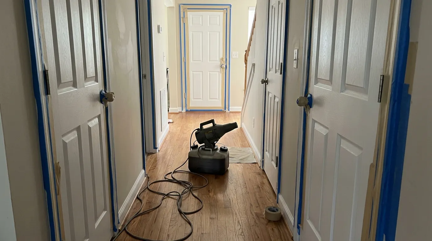 Smoke & Soot Cleanup work in a Charlotte home