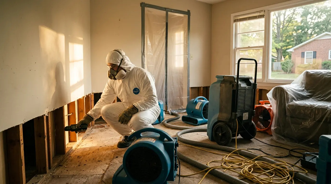 Structural Drying & Dehumidification in a Charlotte home