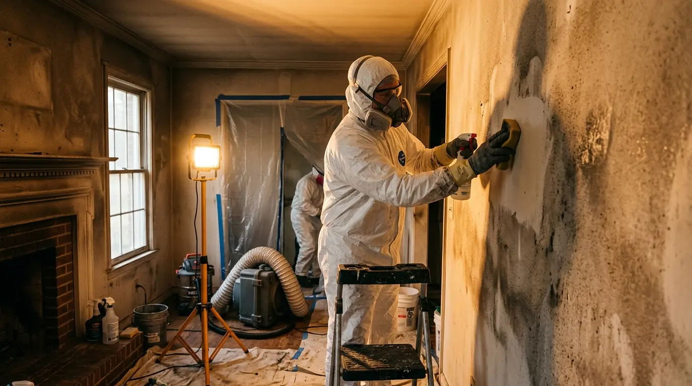 Smoke Damage Cleanup in a Charlotte home
