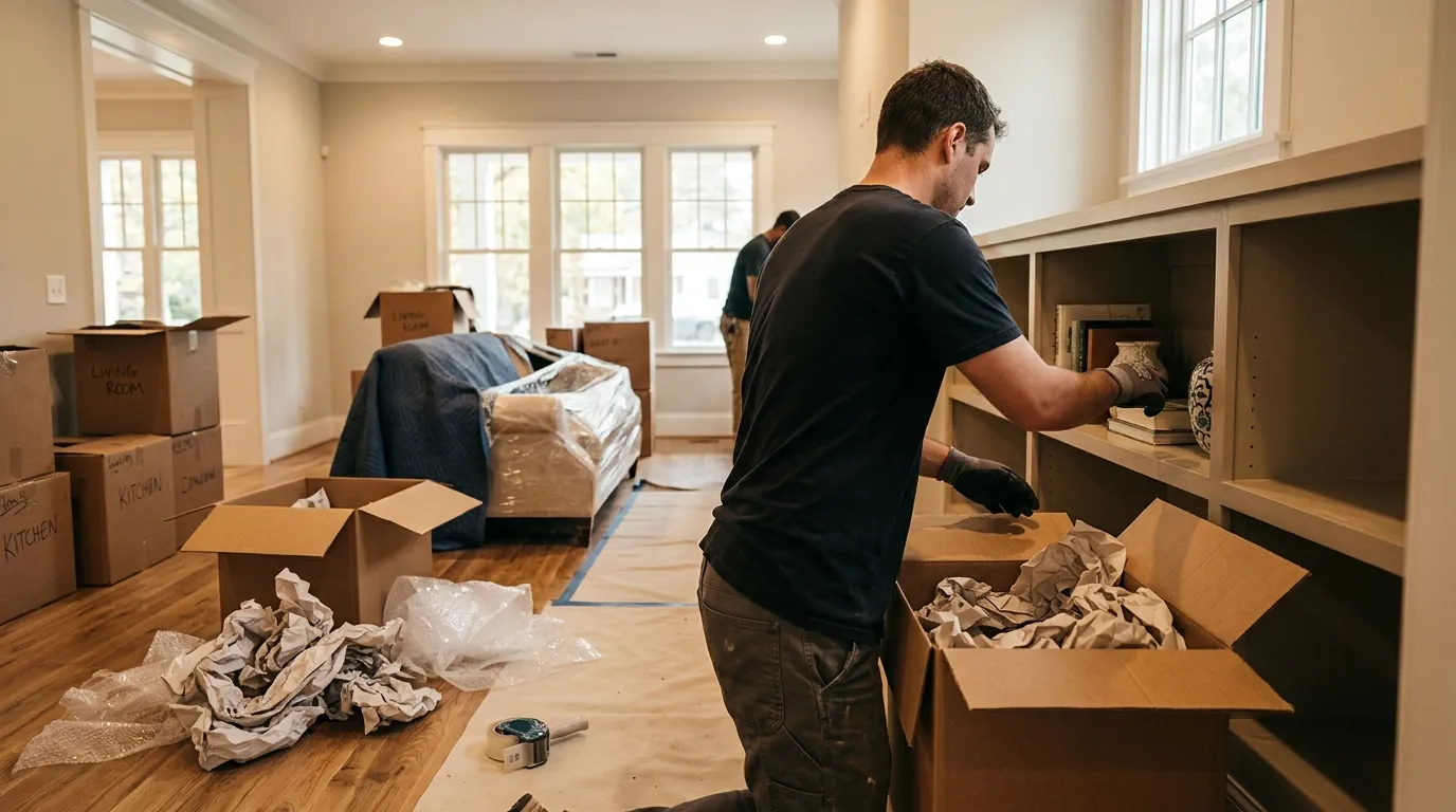 Return and Reset After the Rebuild on a Charlotte contents pack-out & storage job