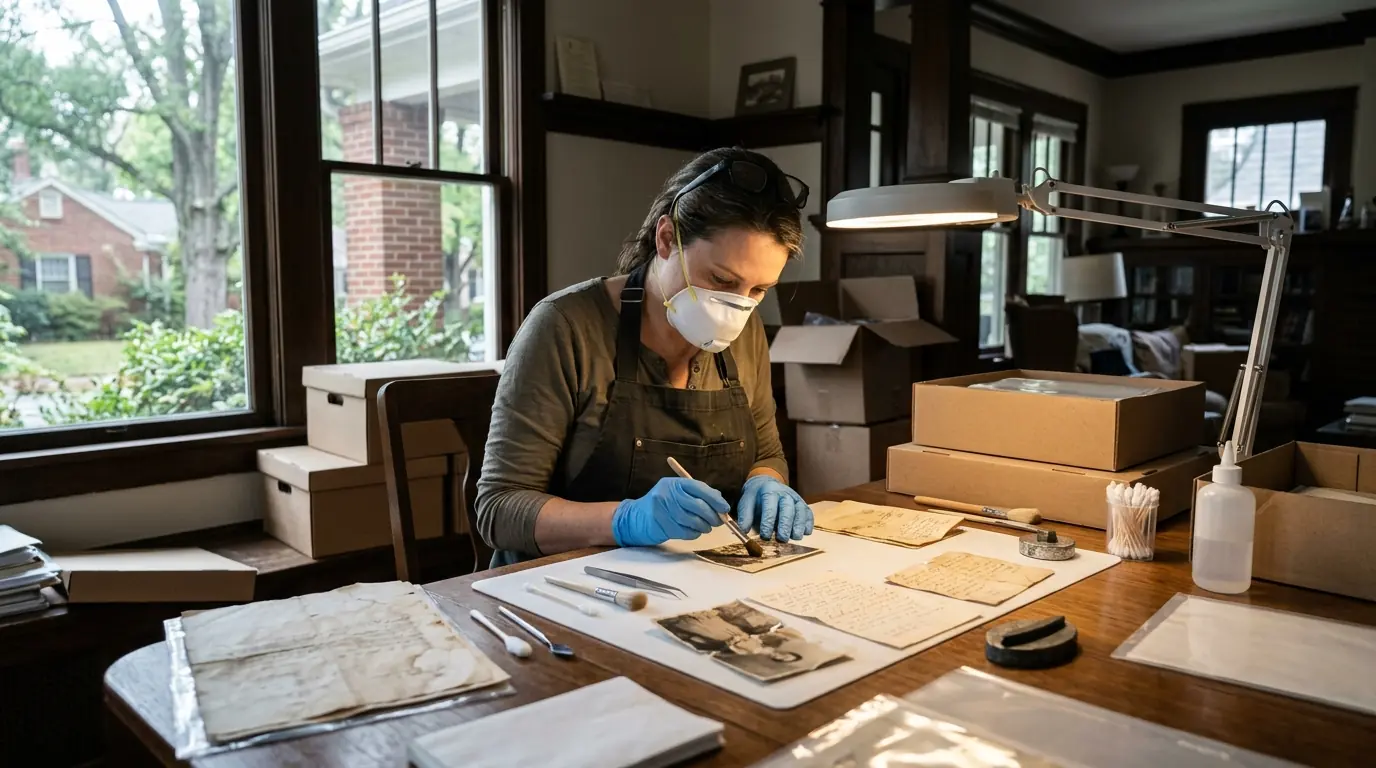 Document & Photo Restoration in a Charlotte home