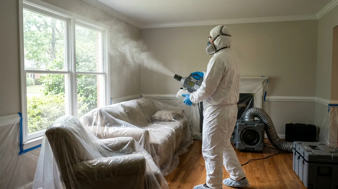 Cigarette Smoke Odor Removal in a Charlotte home
