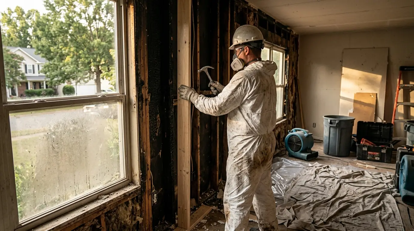 Fire Damage Repair & Reconstruction in a Charlotte home